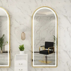 Зеркало-арка для парикмахерской и салона красоты в раме с фронтальной подсветкой Гардения 